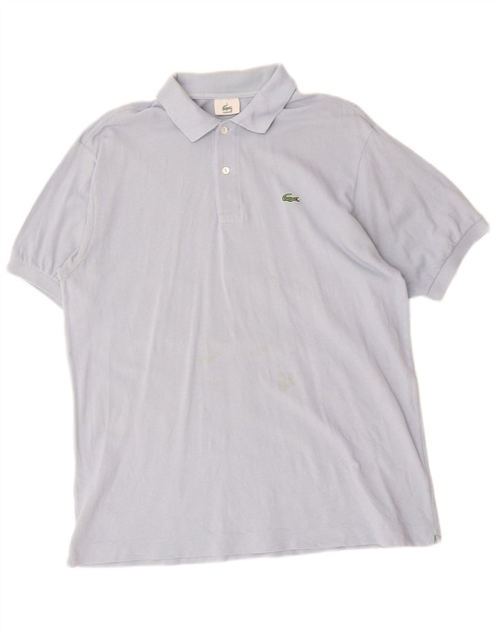 Lacoste Herren-Poloshirt, Größe 5, groß, blaue Baumwolle