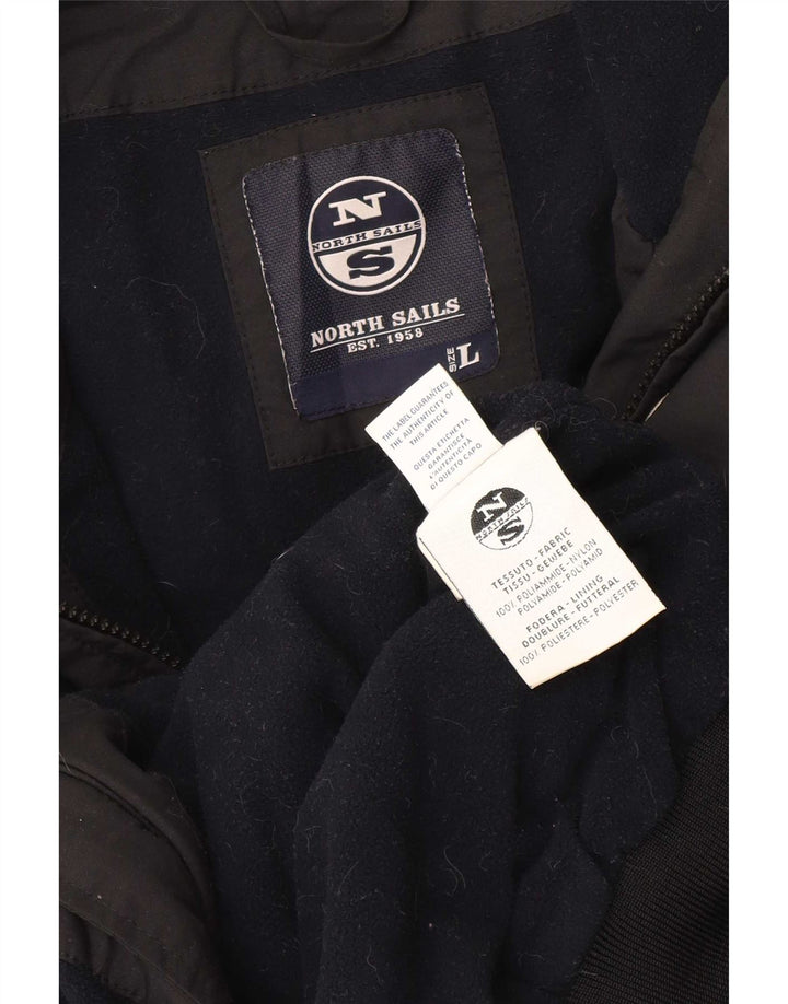 North Sails Herren Bomberjacke UK 40 Large Schwarz Polyamid