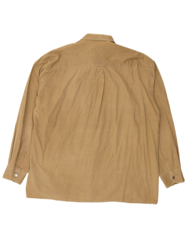CAT Herrenhemd 2XL Beige Nadelstreifen