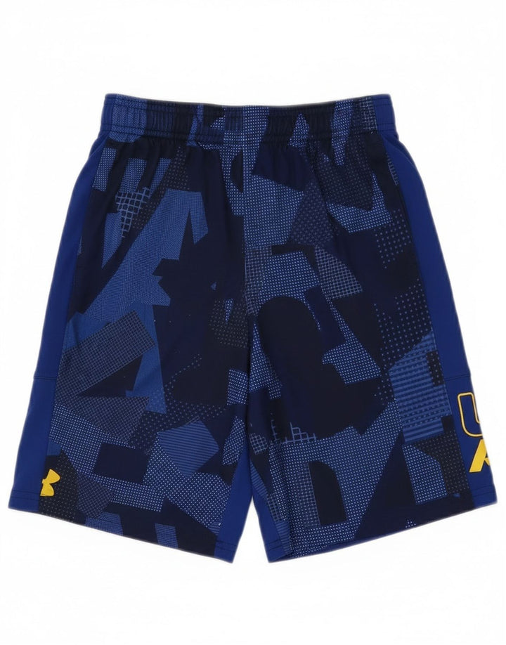 Under Armour Jungen-Sportshorts mit Grafik, 9–10 Jahre, mittelblau, geometrisch