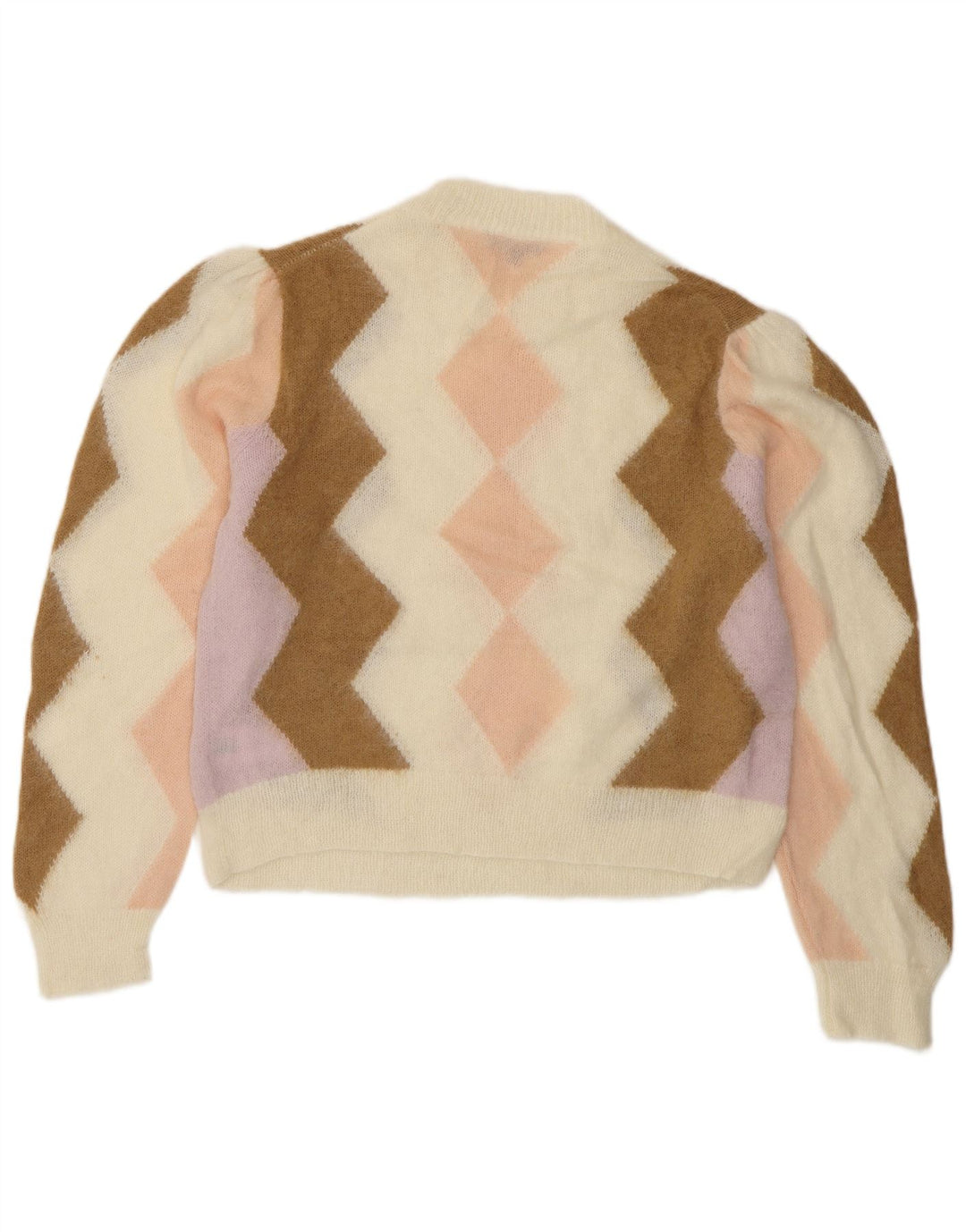 J. CREW Damen-Pullover, bauchfrei, Rundhalsausschnitt, Gr. 10, Größe S, gebrochenes Weiß