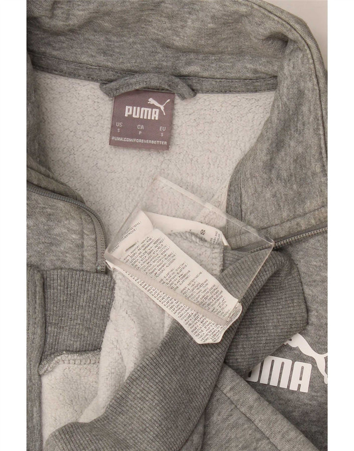 Puma Herren-Trainingsanzug-Top-Jacke, klein, grau gefleckte Baumwolle
