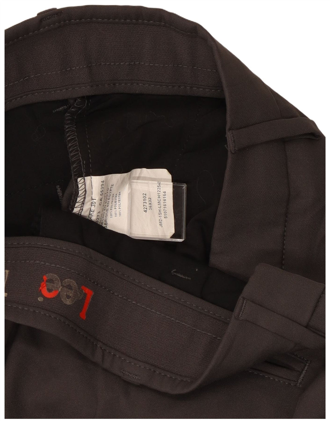 LEE Herren Travel Straight Chino Hose W36 L32 Grau Polyester