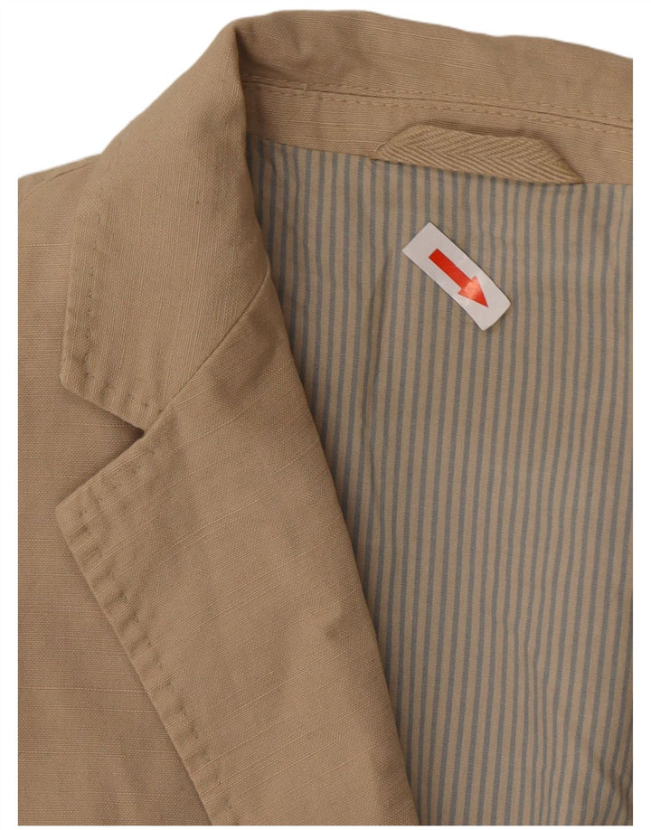 Massimo Dutti Herren-Blazer mit 2 Knöpfen, EU 48, mittelbeige Baumwolle