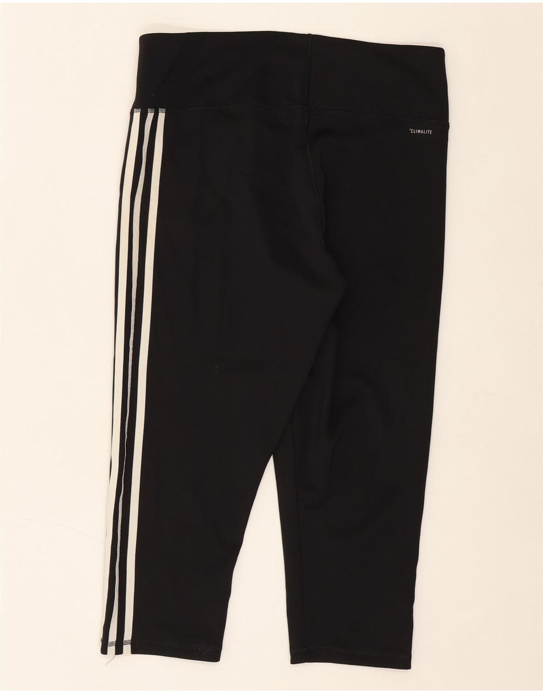 ADIDAS Womens Climalite Capri Leggings UK 16/18 Large  Black Polyester Vintage Adidas and Second-Hand Adidas from Messina Hembry 