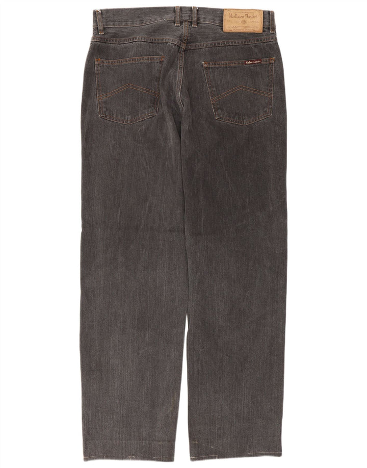 MARLBORO CLASSICS Herren Straight Jeans W33 L29 Graue Baumwolle