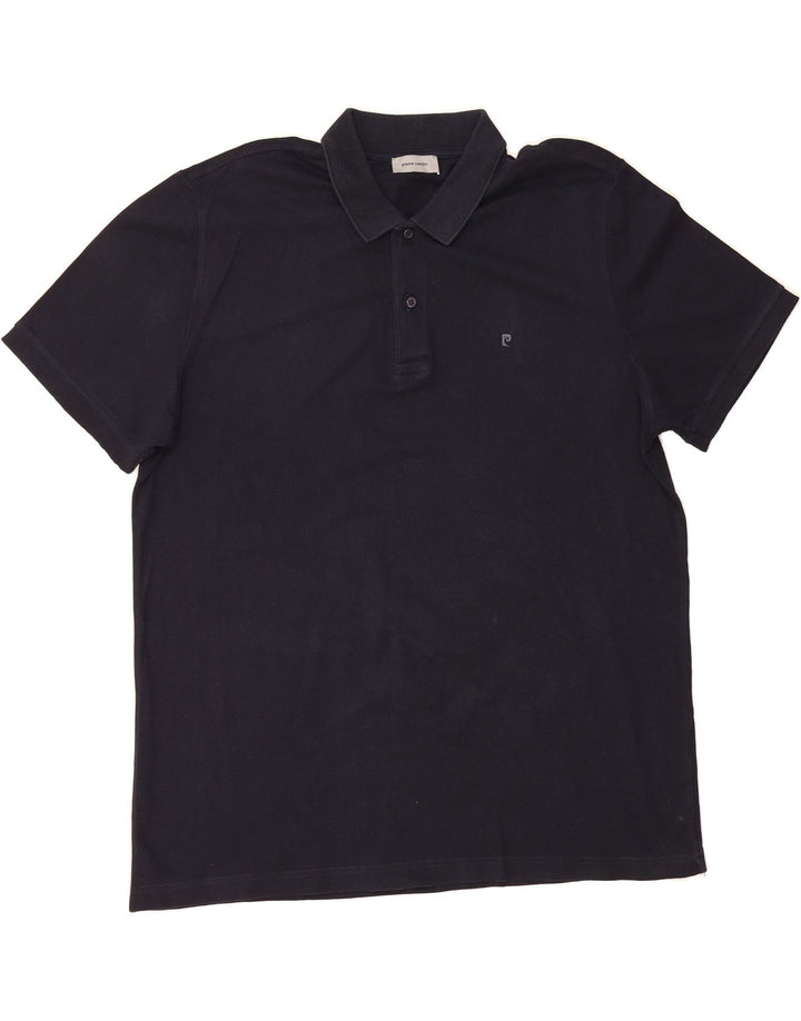 PIERRE CARDIN Mens Polo Shirt 2XL Navy Blue Vintage Pierre Cardin and Second-Hand Pierre Cardin from Messina Hembry 