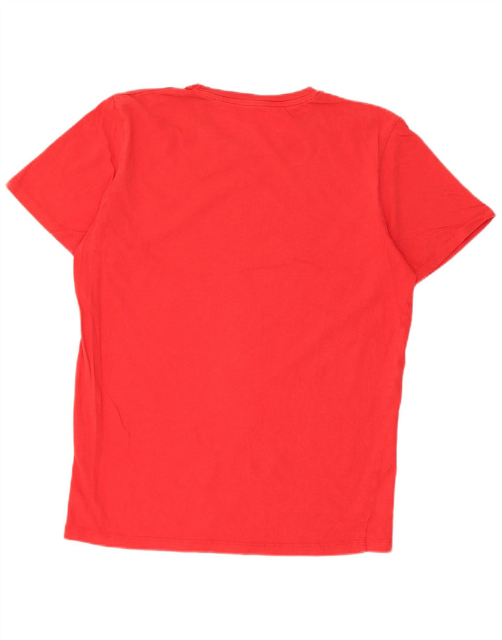 Jack & Jones Herren-T-Shirt-Oberteil aus mittelroter Baumwolle