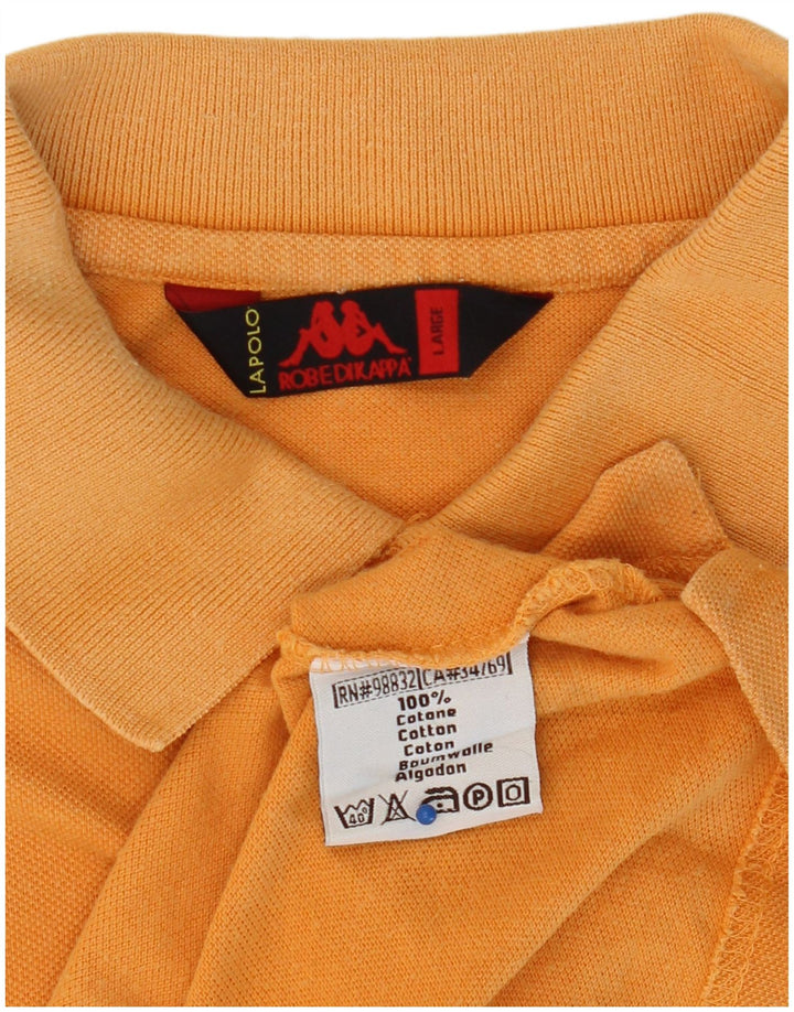 KAPPA Herren Poloshirt Große Orange Baumwolle