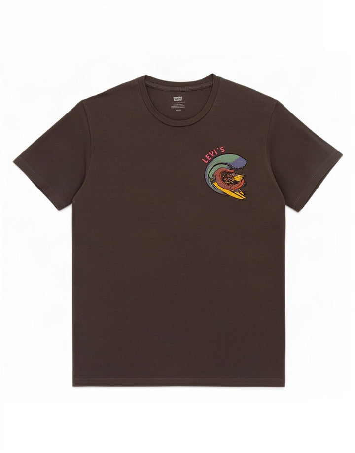 Levi's Herren Grafik-T-Shirt-Oberteil Mittelgrau