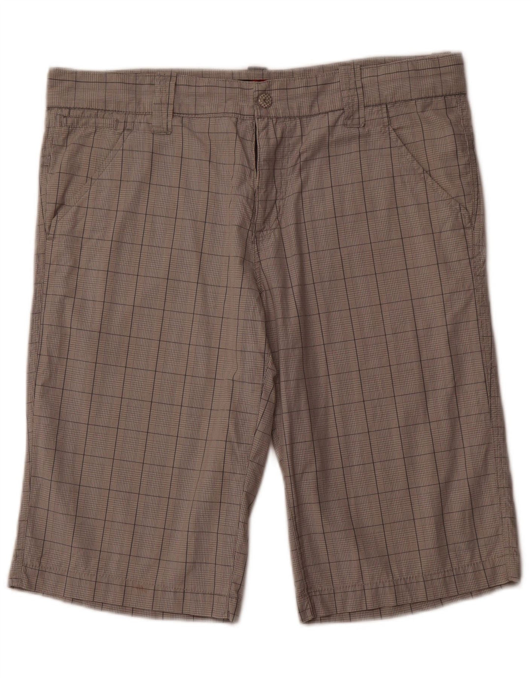 O'Neill Herren Chinoshorts W31 mittelgrau karierte Baumwolle