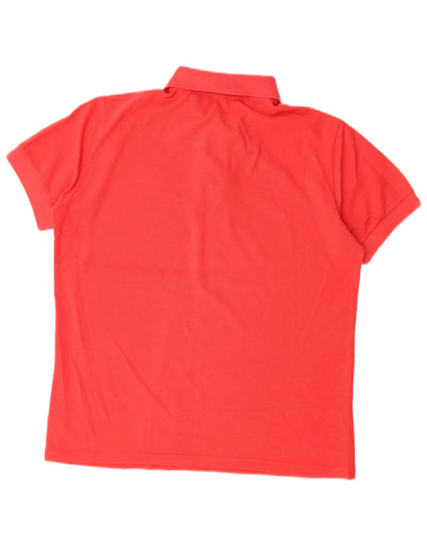 Benetton Jungen-Poloshirt, 13–14 Jahre, 3XL, rote Baumwolle