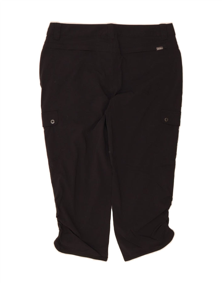 EDDIE BAUER Womens Capri Cargo Trousers US 6 Medium W30 L21 Black Nylon Vintage Eddie Bauer and Second-Hand Eddie Bauer from Messina Hembry 