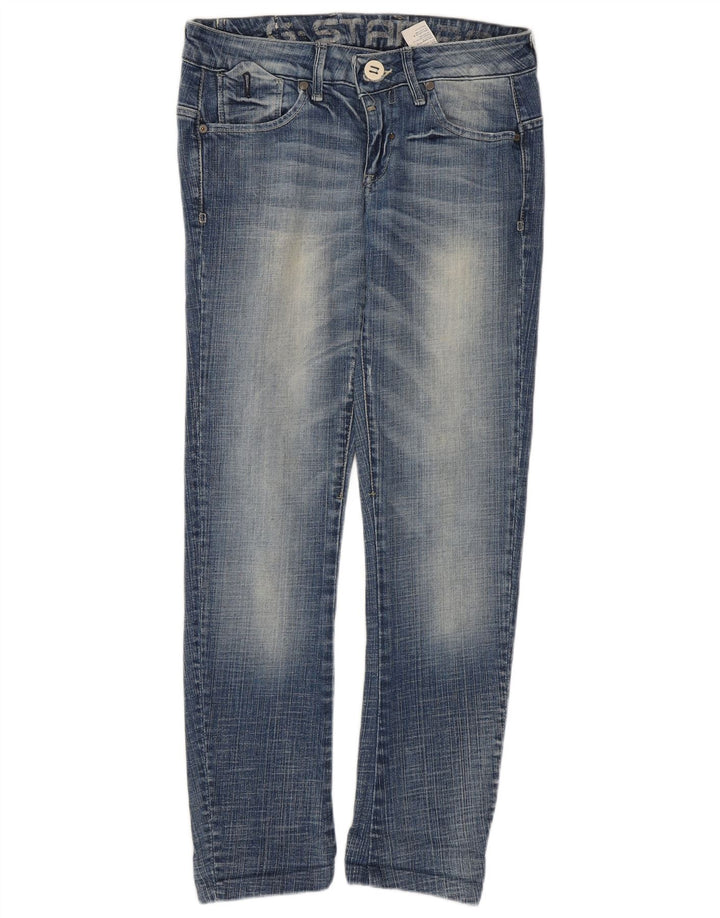 G-STAR Damen Acid Wash Slim Jeans W28 L26 Blaue Baumwolle