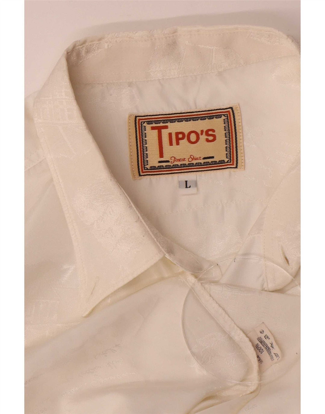 Tipo' S Herren-Hemd, groß, aus weißem Polyester