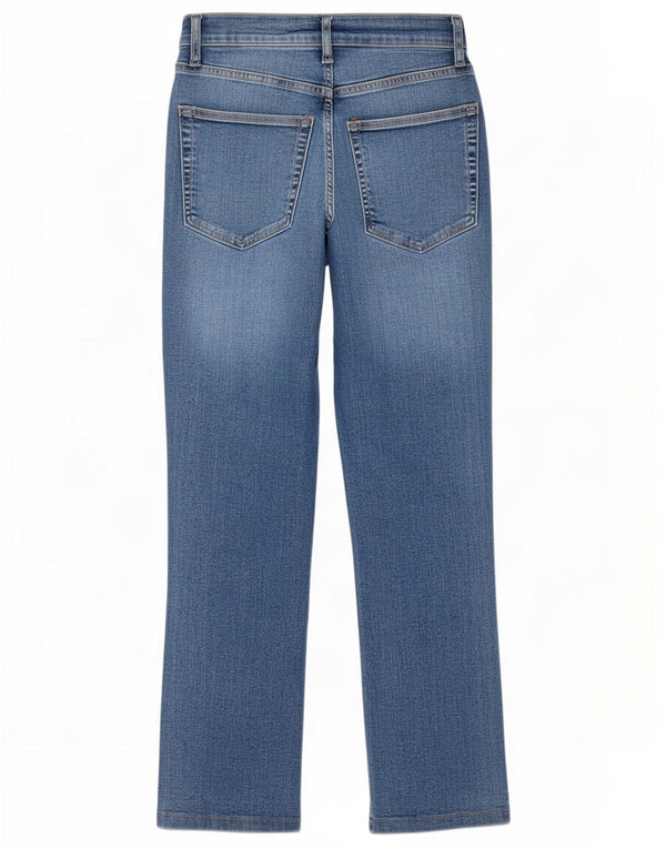 Zara Damen High Rise Straight Jeans EU 34 2XS W24 L25 Blaue Baumwolle