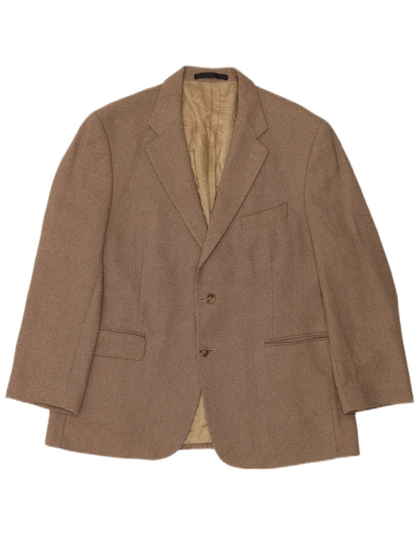 Marks & Spencer Herren 2-Knopf-Blazerjacke UK 44 XL Beige Schurwolle