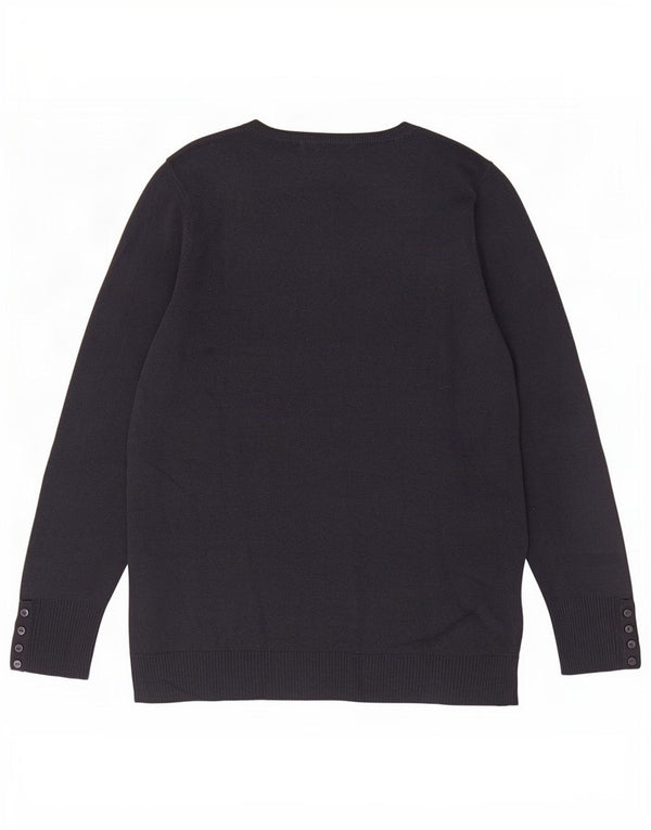 Marks & Spencer Damen-Pullover mit V-Ausschnitt, Größe 40, Marineblau