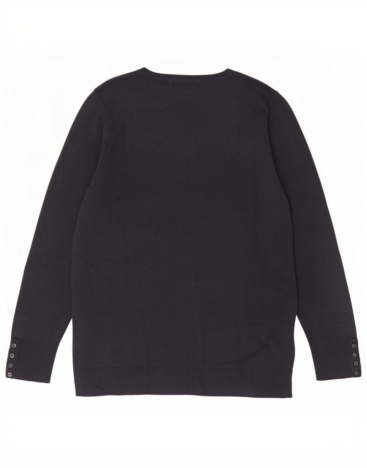 Marks & Spencer Damen-Pullover mit V-Ausschnitt, Größe 40, Marineblau