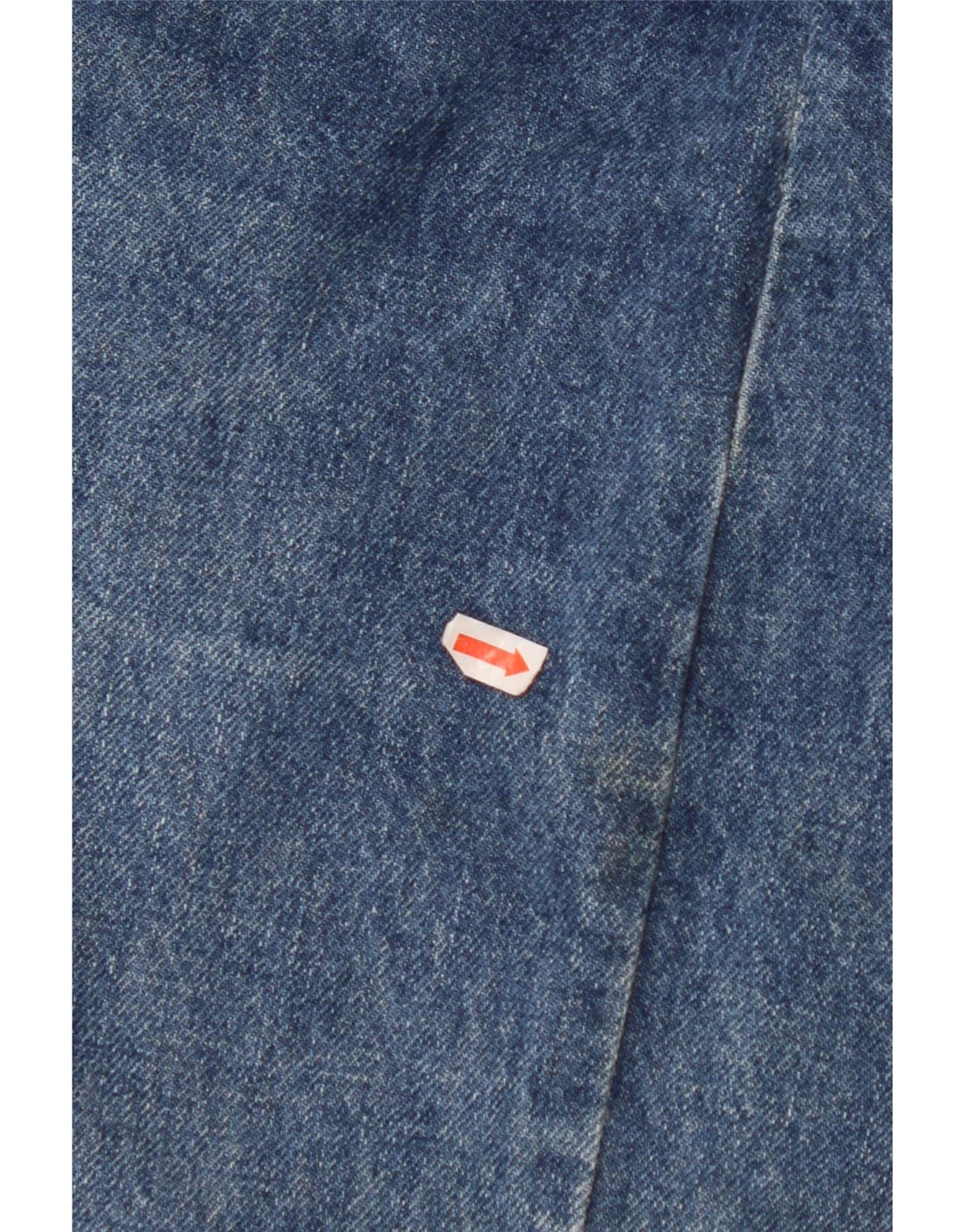 VINTAGE Jeansrock mit hohem Bund für Mädchen, 15–16 Jahre, W24, blaue Baumwolle
