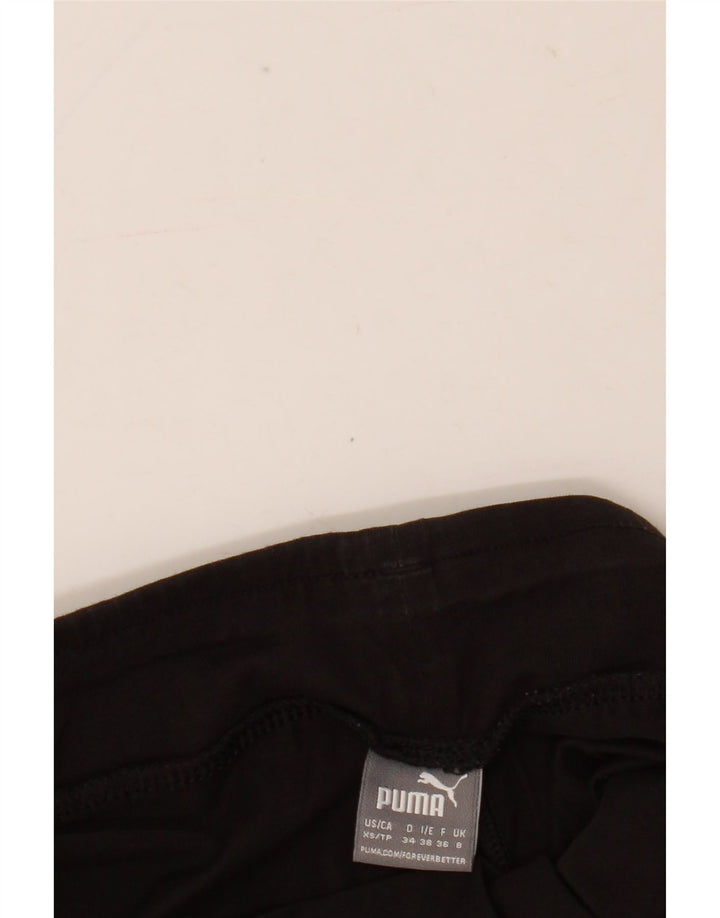 Puma Damen Graphic Leggings UK 8 Small Schwarz
