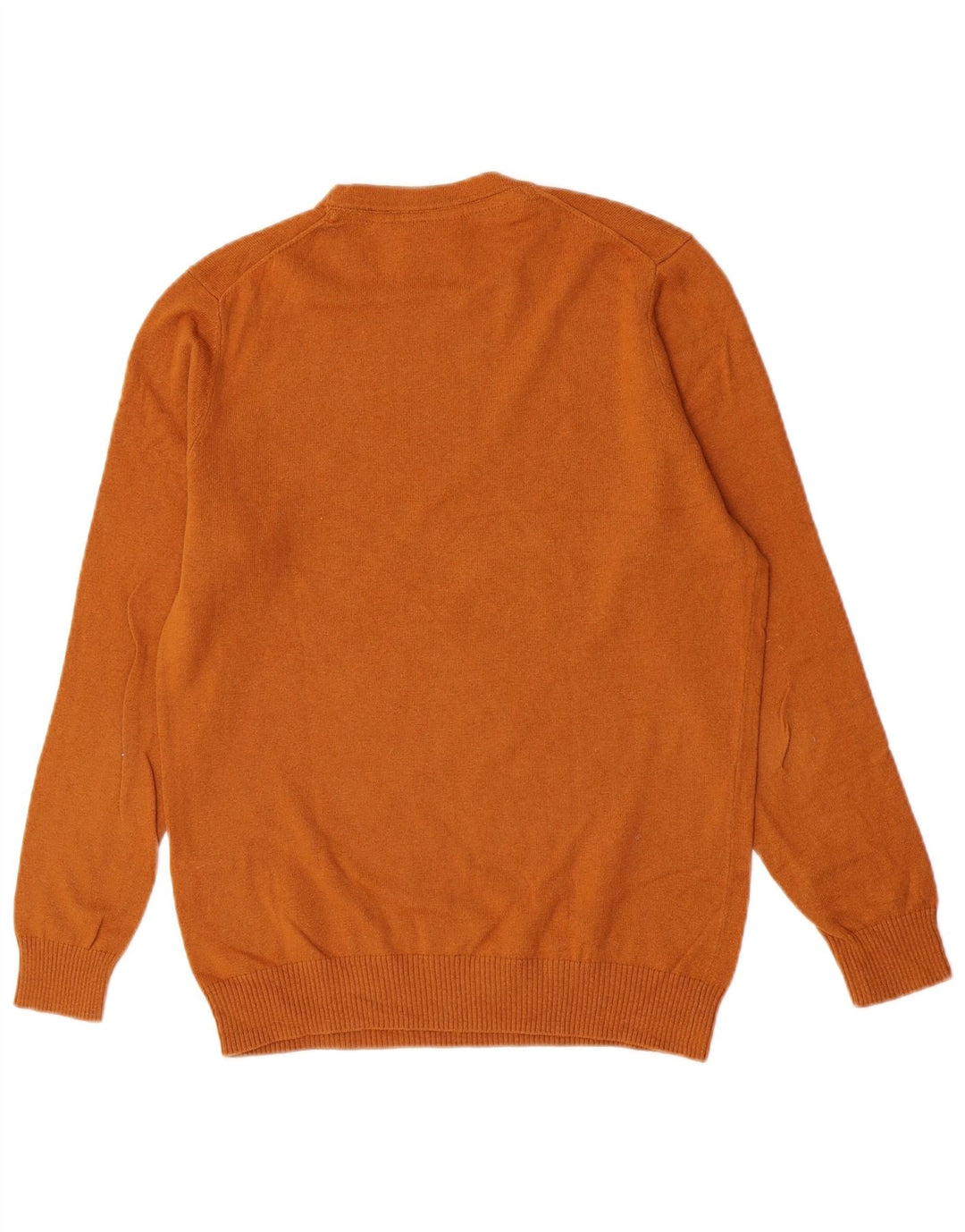 Lyle & Scott Herren-Pullover mit Rundhalsausschnitt, mittelorangefarbene Baumwolle