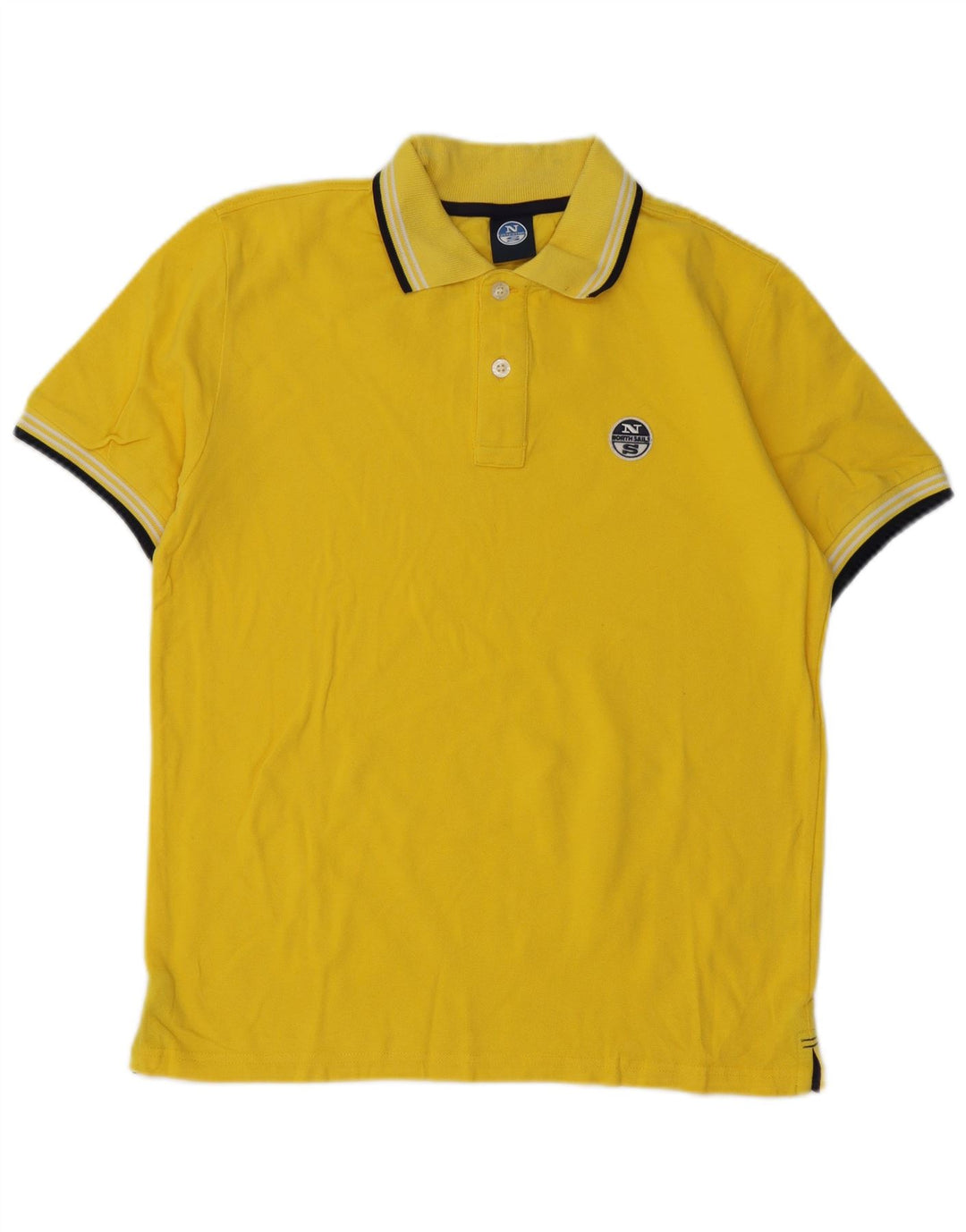 North Sails Herren-Poloshirt, klein, gelbe Baumwolle
