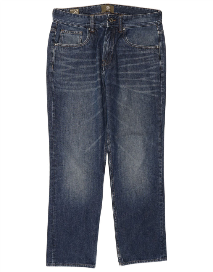 TIMBERLAND Herren Straight Jeans W32 L29 Blaue Baumwolle