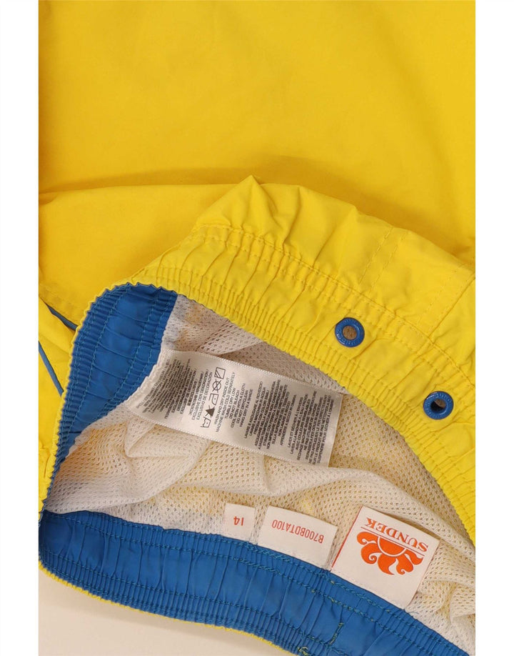 Sundek Badeshorts für Jungen, 13–14 Jahre, gelbes Polyester