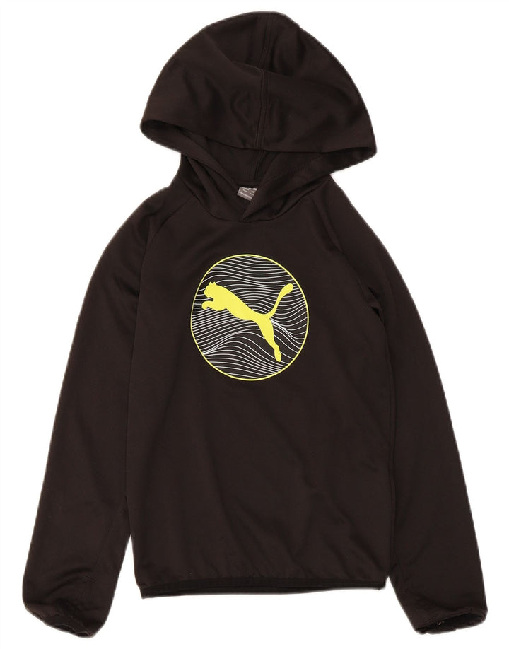 Puma Jungen Graphic Hoodie Pullover 7–8 Jahre XS Schwarz Polyester