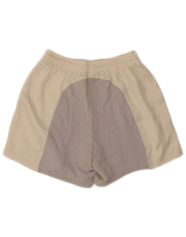 Adidas Damen Sportshorts UK 8 Small Off White Colourblock