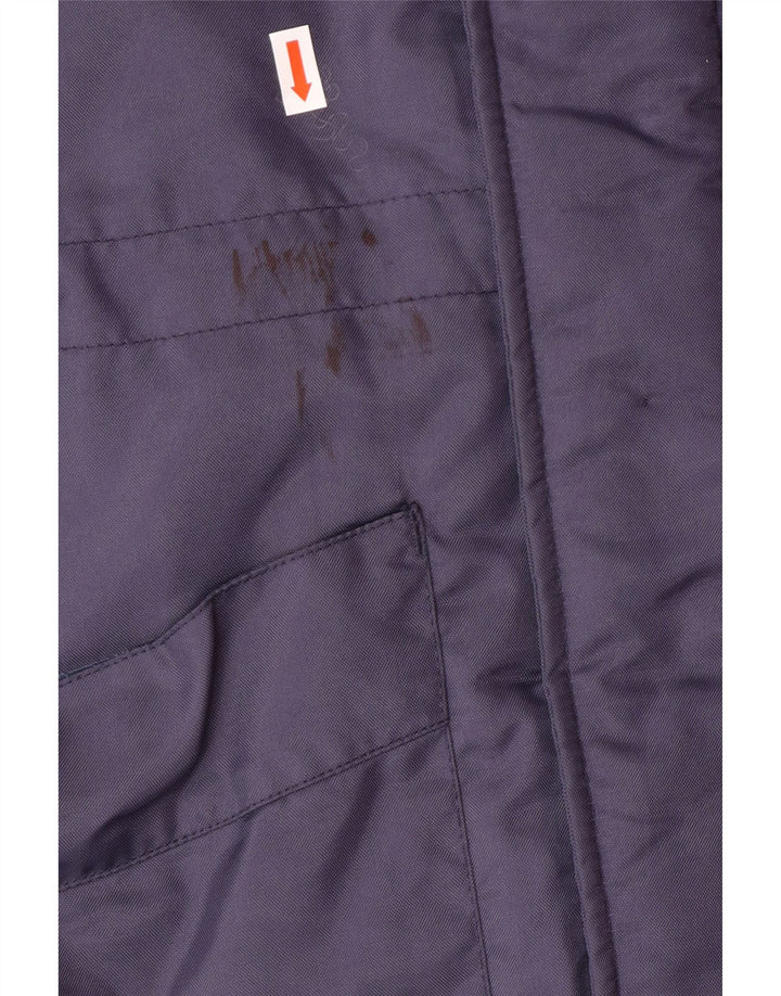 UMBRO Herren-Mantel mit Kapuze, gepolstert, UK 38, Mittel, Marineblau, Colourblock-Nylon