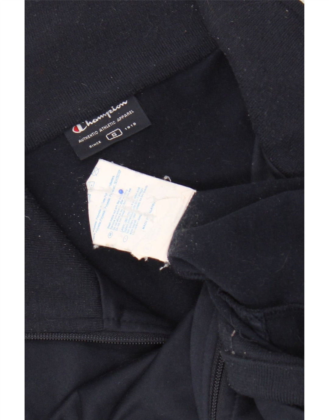 Champion Herren-Trainingsanzug-Oberteil, Jacke, Größe S, Marineblau, Farbblock-Polyester