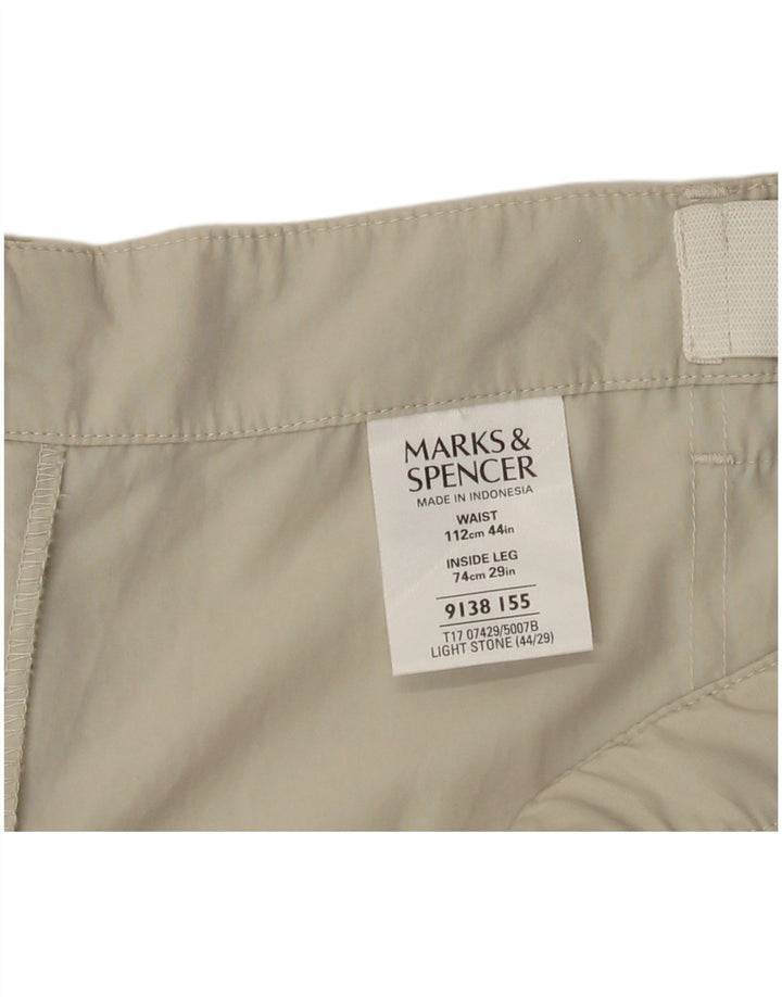 Gerade Herren-Cargohose von Marks & Spencer, W44, L29, beige, Polyamid