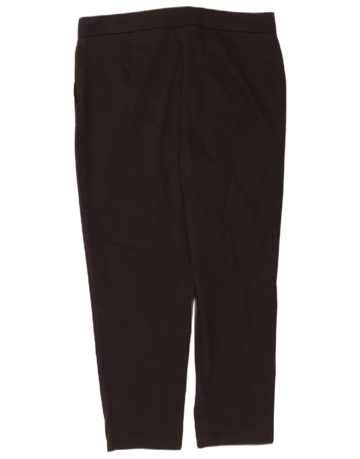 Marks & Spencer Damen Regular-Cropped-Hose UK 14 Large W34 L25 Schwarz