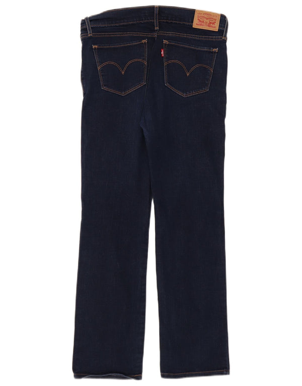 Levi's Damen 714 Straight Jeans W28 L27 Blaue Baumwolle