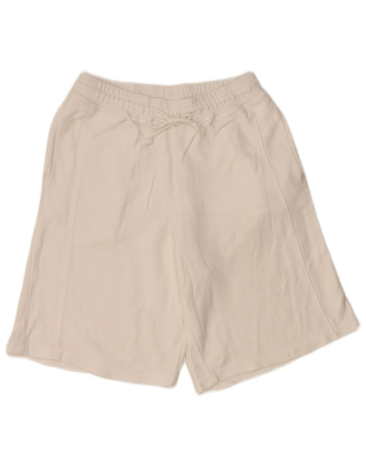 Zara Herren-Sportshorts, Größe S, weiße Baumwolle
