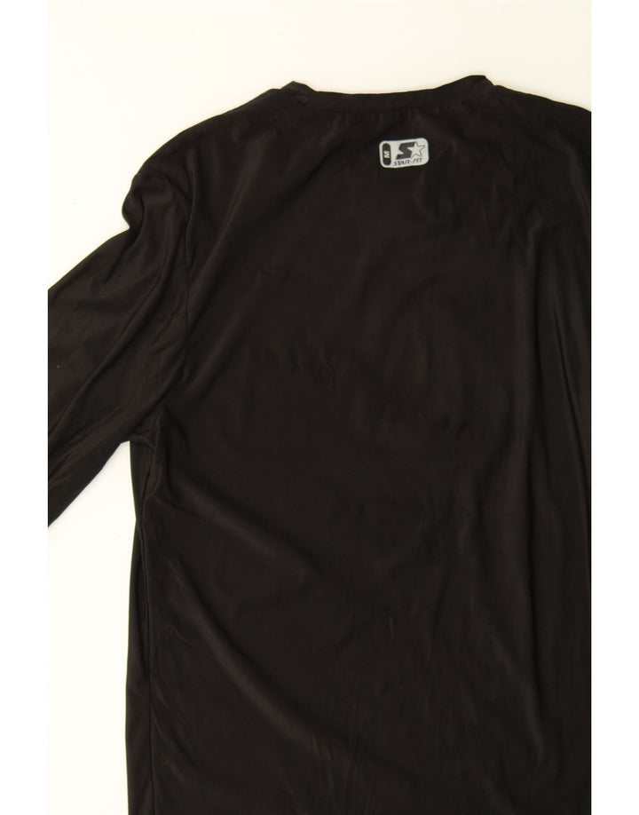 STARTER Mens Top Long Sleeve Medium Black Polyester Vintage Starter and Second-Hand Starter from Messina Hembry 