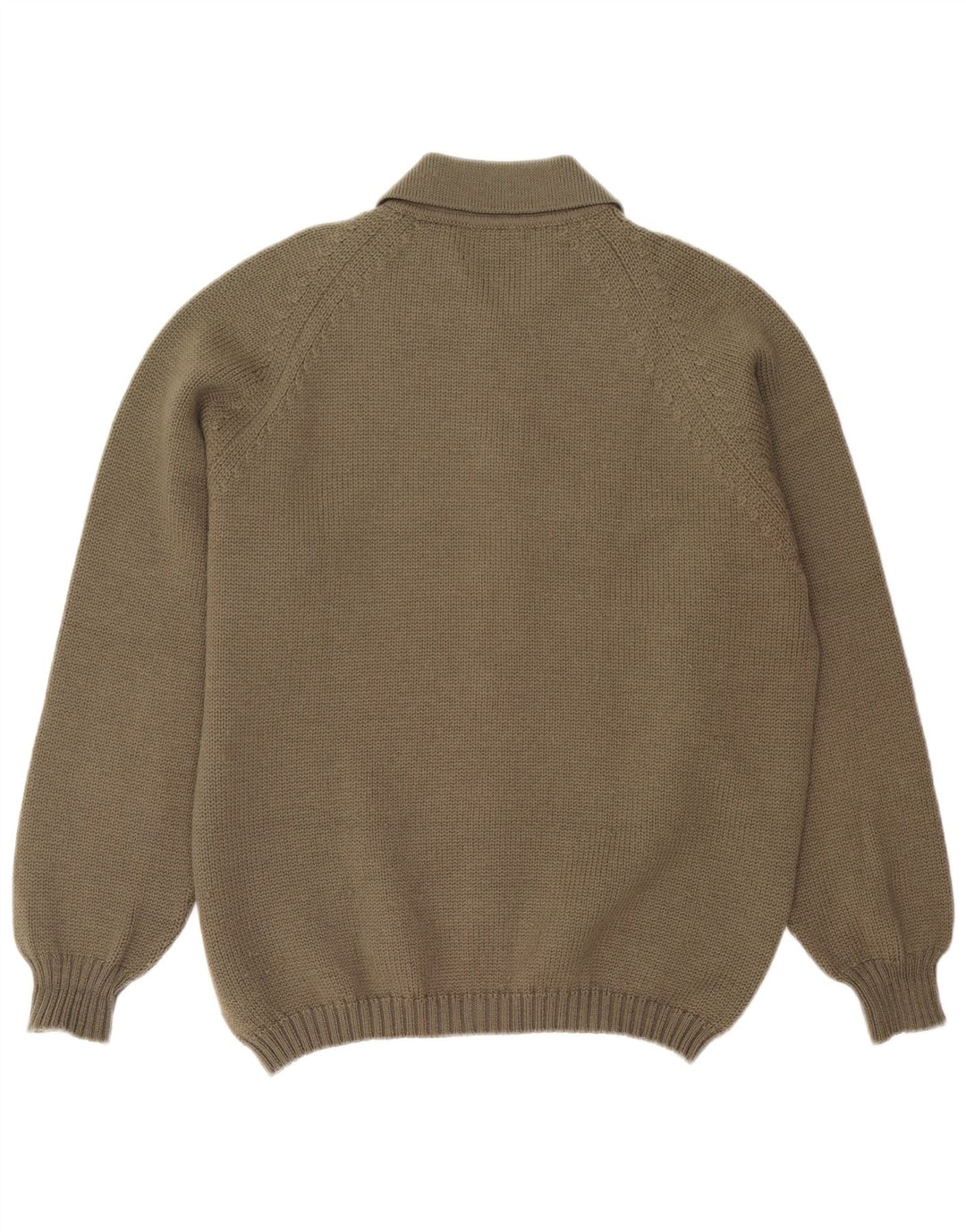 Vintage Herren Strickjacke Pullover Groß Khaki