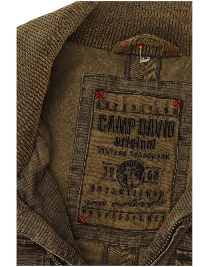 CAMP DAVID Herren Bomberjacke UK 44 2XL Khaki Check