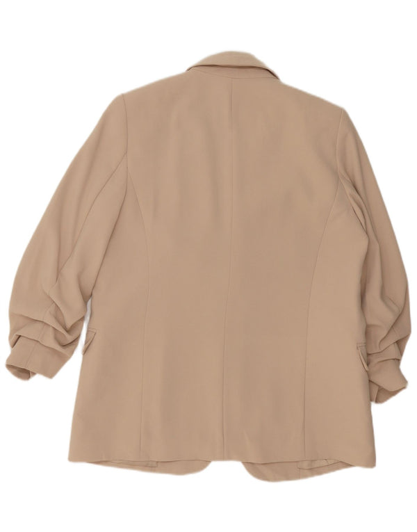 Marks & Spencer Damen-Blazer, offen, UK 12, Mittelbeige, Polyester