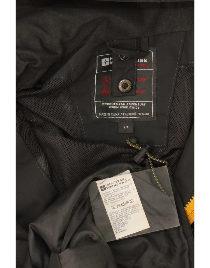 Mountain Warehouse Herren-Regenjacke mit Kapuze, UK 36, Größe S, Schwarz, Polyester