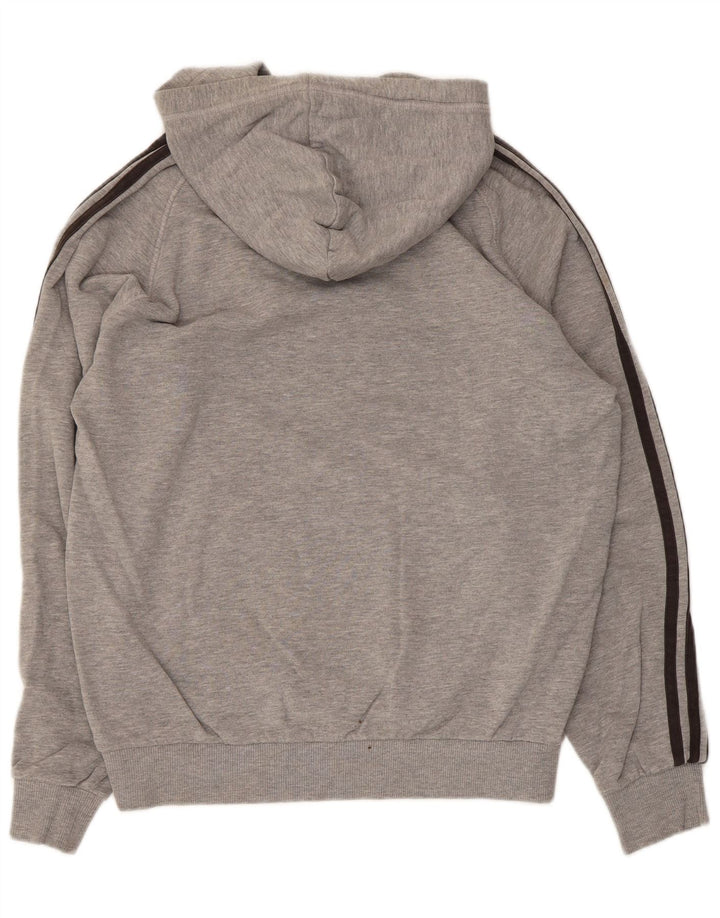 Adidas Herren Kapuzenpullover Mittelgrau gefleckte Baumwolle