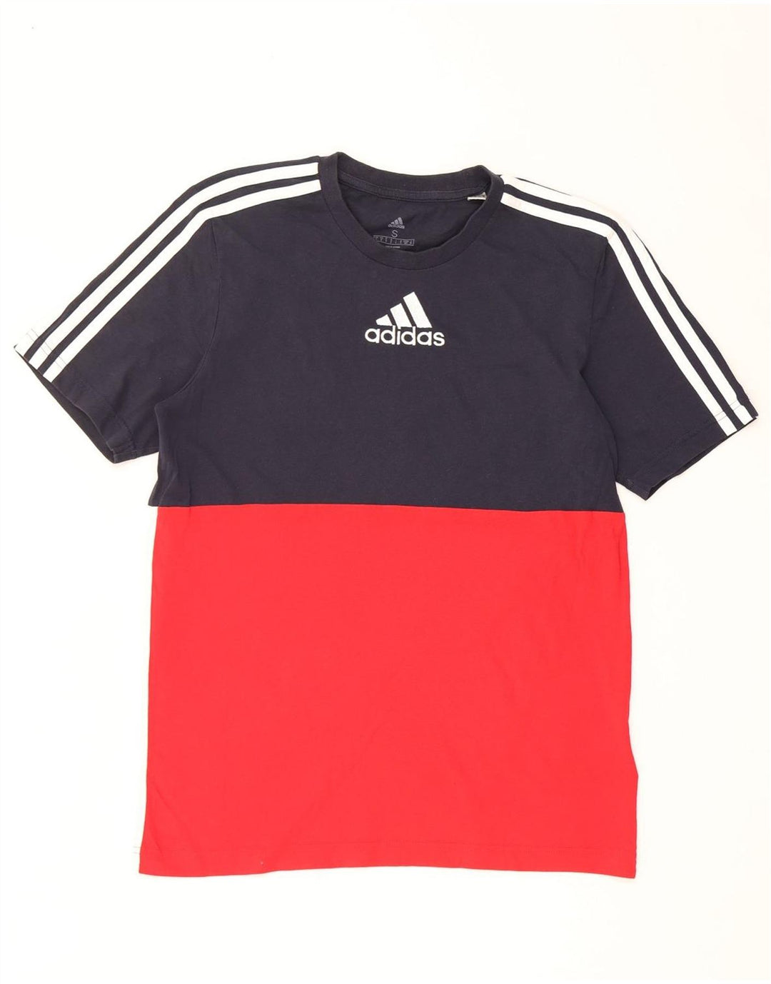 Adidas Herren-T-Shirt mit Grafik, Größe S, mehrfarbig, Colourblock-Baumwolle