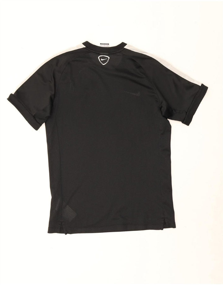 Nike Herren Dri Fit Graphic T-Shirt-Oberteil Mittelschwarzes Colourblock-Polyester