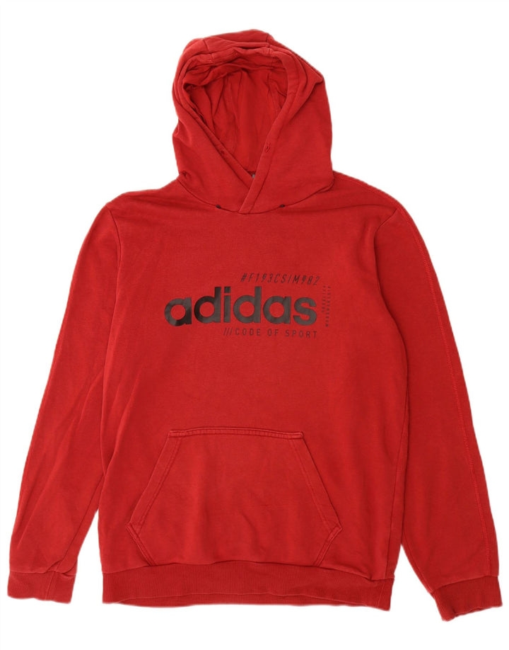 Adidas Herren Graphic Hoodie Pullover Mittelrote Baumwolle