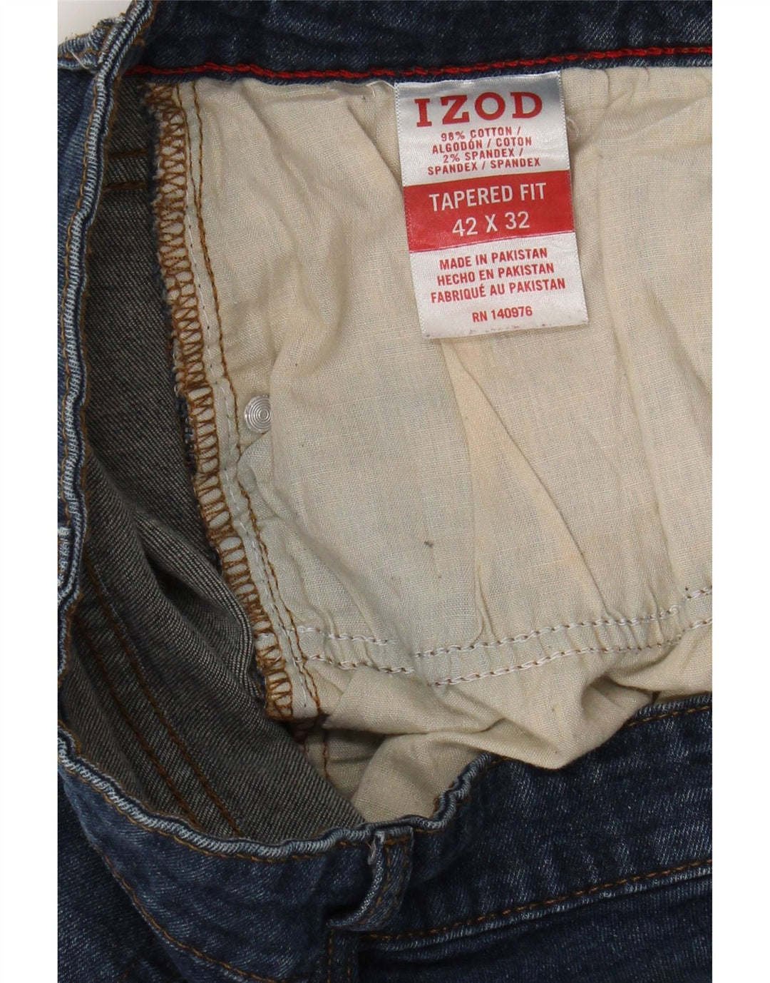 IZOD Mens Tapered Jeans W42 L32 Blue Cotton Vintage Izod and Second-Hand Izod from Messina Hembry 