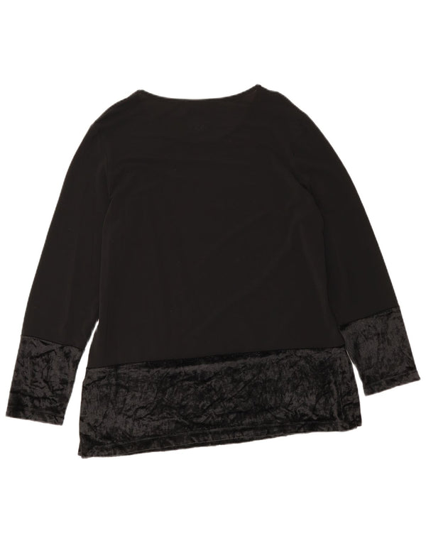Joop Damen Top Langarm IT 46 Large Schwarz Viskose