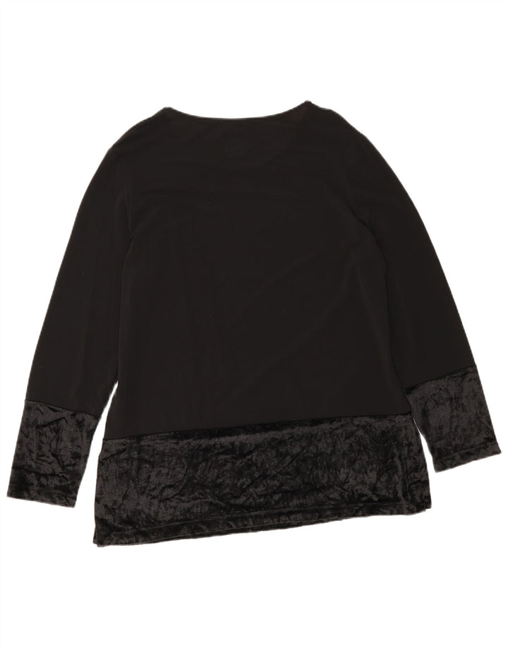 Joop Damen Top Langarm IT 46 Large Schwarz Viskose