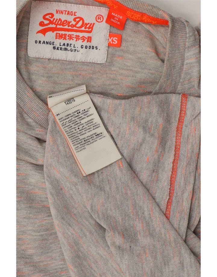 Superdry Herren T-Shirt Top XS Grau gefleckte Baumwolle